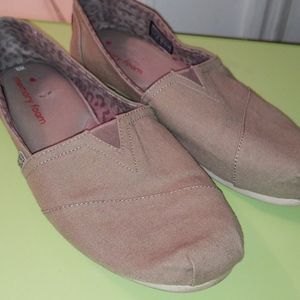 Dark Taupe Skechers Memory Foam Bobs